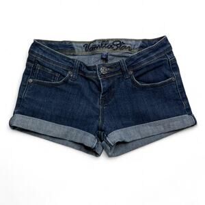 Vanilla Star Low Rise Y2K Micro Denim Shorts size 1